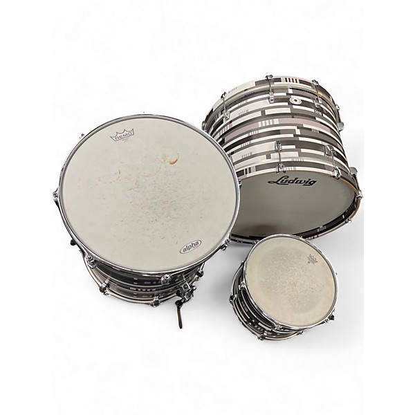 Used Ludwig 3 Piece NeuSonic Digital Black Oyster Drum Kit