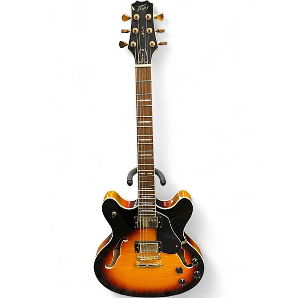 Used Peavey JF-1 2 Tone Sunburst Hollow Body Electric Guitar