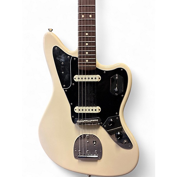 Used Fender American Professional Jaguar Olympic White Solid Body Electric Guitar