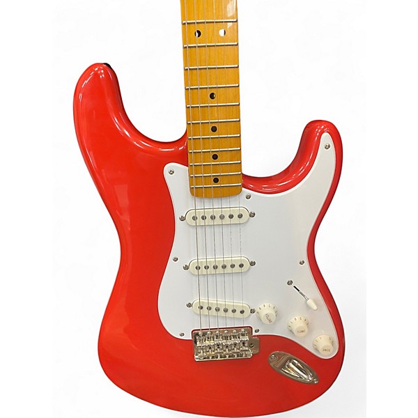 Used Squier Classic Vibe '50s Stratocaster Fiesta Red Solid Body Electric Guitar