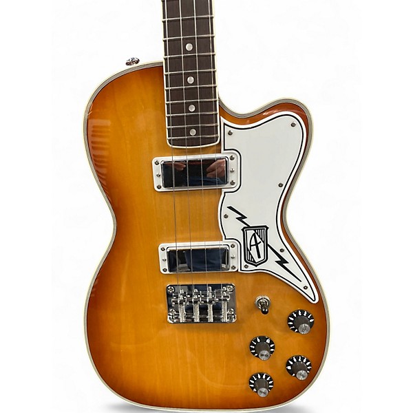 Used Airline TUXEDO TENOR ELECTRIC GUITAR Copper Burst Solid Body Electric Guitar
