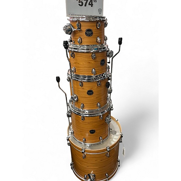 Used Mapex 5 Piece armory series natural wrap Drum Kit