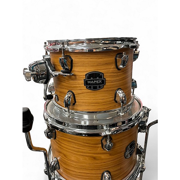 Used Mapex 5 Piece armory series natural wrap Drum Kit
