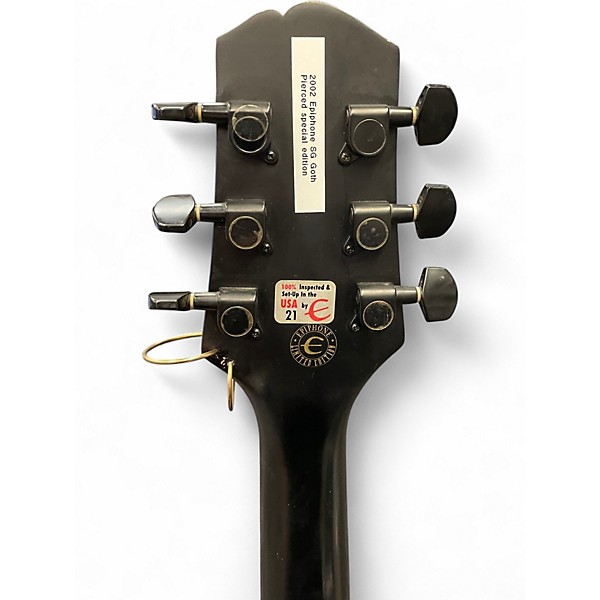 Used Epiphone SG GOTH PIERCED SPECIAL EDITION Black Solid Body Electric Guitar