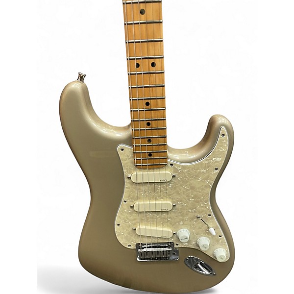 Used Fender American Fat Stratocaster Texas Special Shoreline Gold Solid Body Electric Guitar