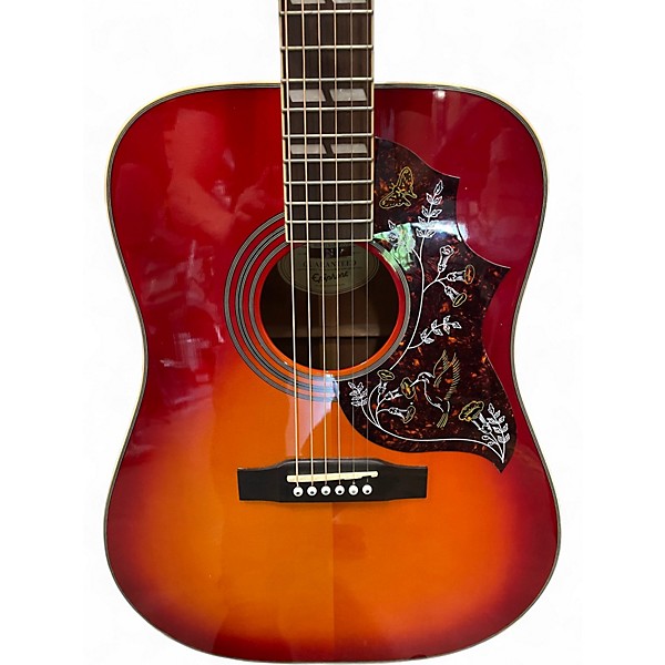 Used Epiphone Hummingbird 2 Color Sunburst Acoustic Guitar
