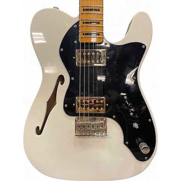 Used Squier Classic Vibe 70s Thinline Telecaster Olympic White Hollow Body Electric Guitar