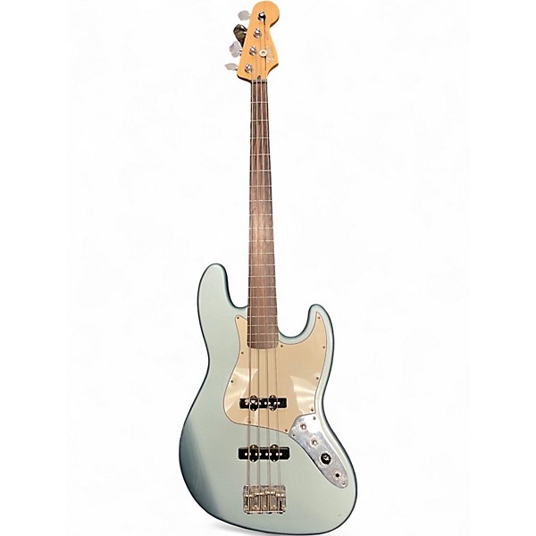 Used Fender Standard Fretless Jazz Bass Blue Agave Electric Bass Guitar