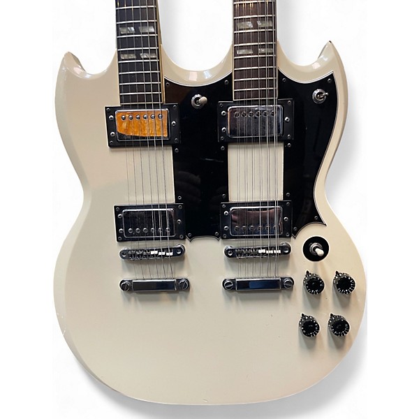 Vintage 1970s Ventura 2402dx Alpine White Solid Body Electric Guitar