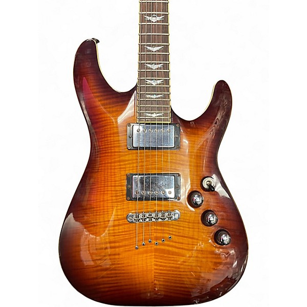 Used Schecter Guitar Research C1 Plus 2 Color Sunburst Solid Body Electric Guitar