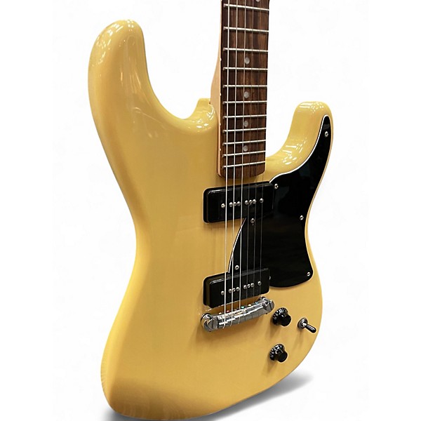 Used Squier Paranormal Strat-O-Sonic TV Yellow Solid Body Electric Guitar