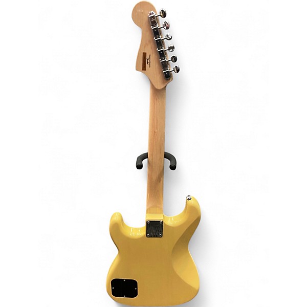 Used Squier Paranormal Strat-O-Sonic TV Yellow Solid Body Electric Guitar