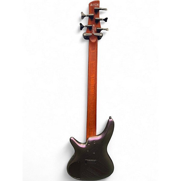 Used Ibanez SR5005E 5 String BLACK AURORA BURST Electric Bass Guitar