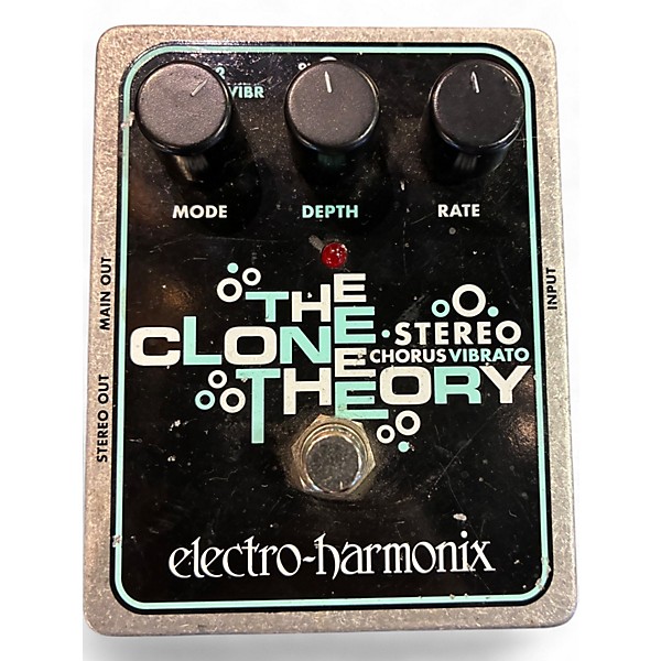 Used Electro-Harmonix Clone Theory Stereo Chorus Vibrato Effect Pedal