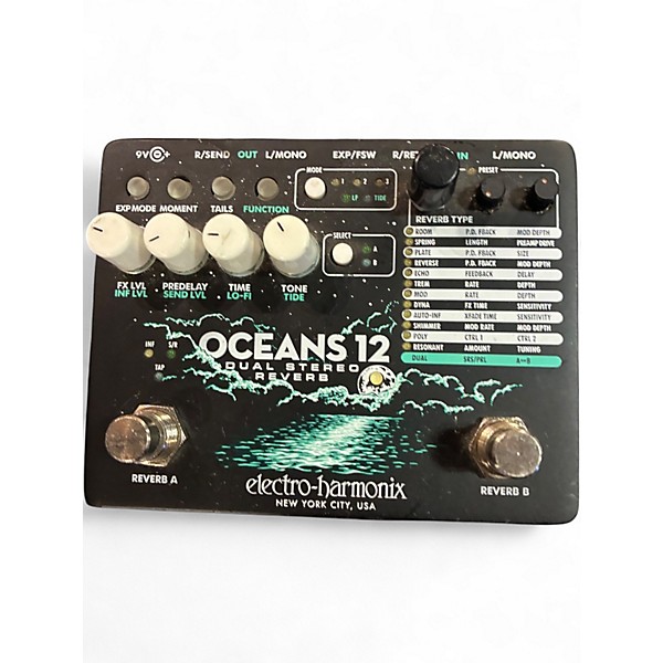 Used Electro-Harmonix Oceans 12 reverb Effect Pedal
