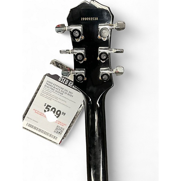Used Epiphone Del Rey Trans Black Solid Body Electric Guitar
