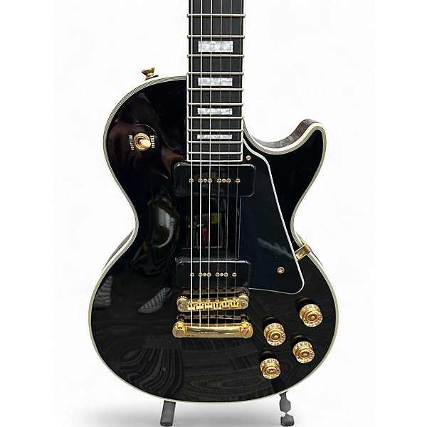 Used Epiphone Les Paul Custom P90 Ebony Solid Body Electric Guitar