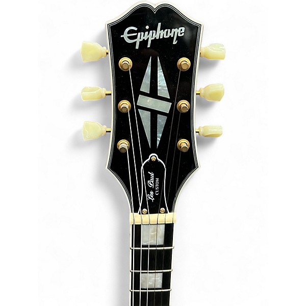 Used Epiphone Les Paul Custom P90 Ebony Solid Body Electric Guitar