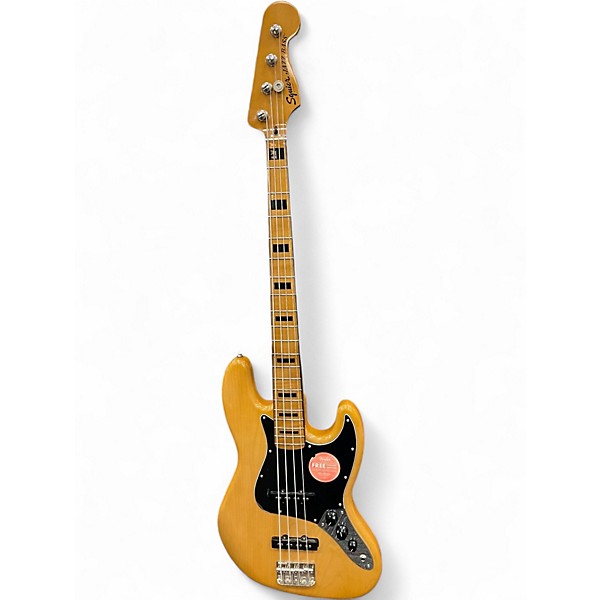 Used Squier CV JAZZ BASS Natural Electric Bass Guitar