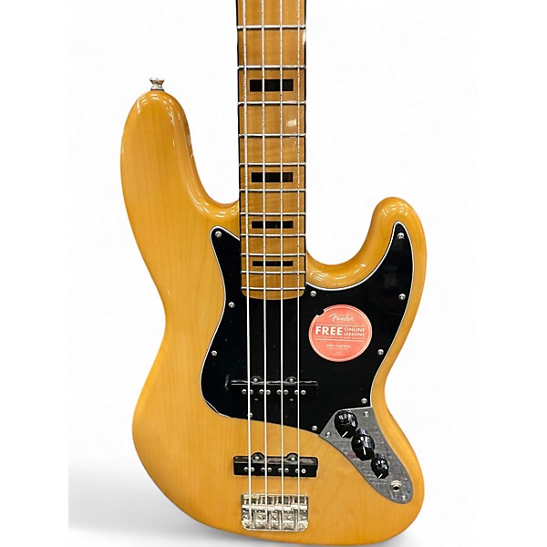 Used Squier CV JAZZ BASS Natural Electric Bass Guitar