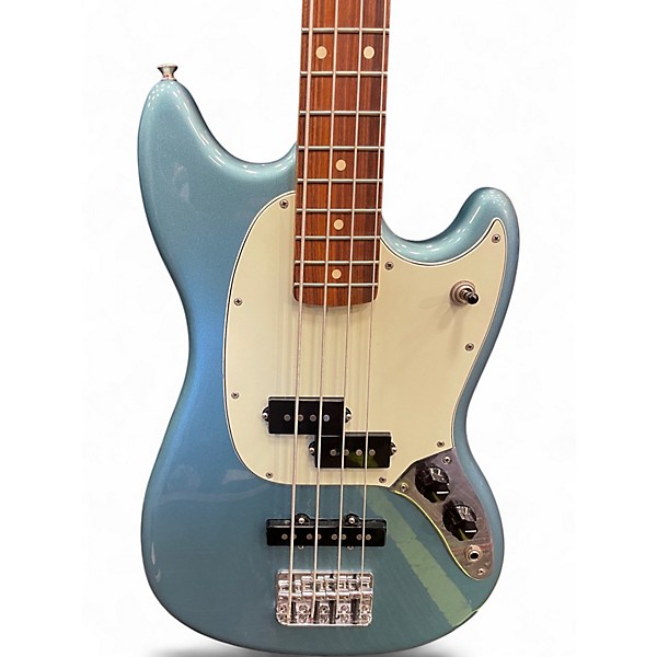 Used Fender Mustang Bass PLAYER II TIDE POOL Electric Bass Guitar