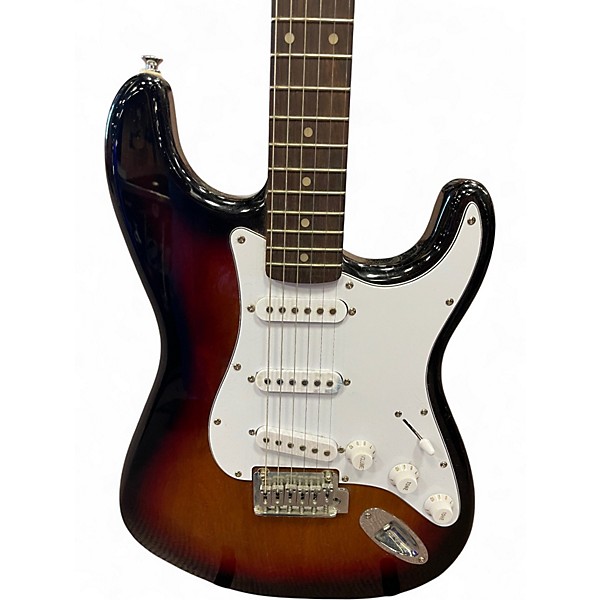 Used Squier Standard Stratocaster 2 Tone Sunburst Solid Body Electric Guitar