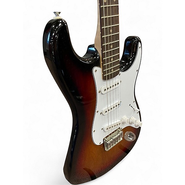 Used Squier Standard Stratocaster 2 Tone Sunburst Solid Body Electric Guitar