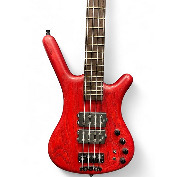 Used Warwick Corvette 4 String Red Electric Bass Guitar