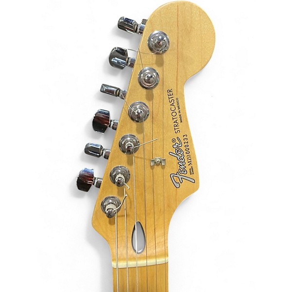 Used Fender Standard Stratocaster Black and White Solid Body Electric Guitar