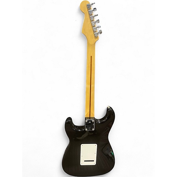 Used Fender Standard Stratocaster Black and White Solid Body Electric Guitar