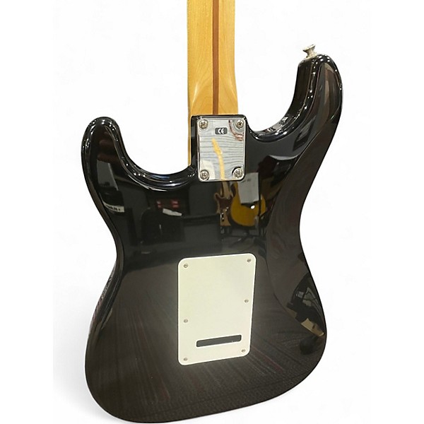Used Fender Standard Stratocaster Black and White Solid Body Electric Guitar