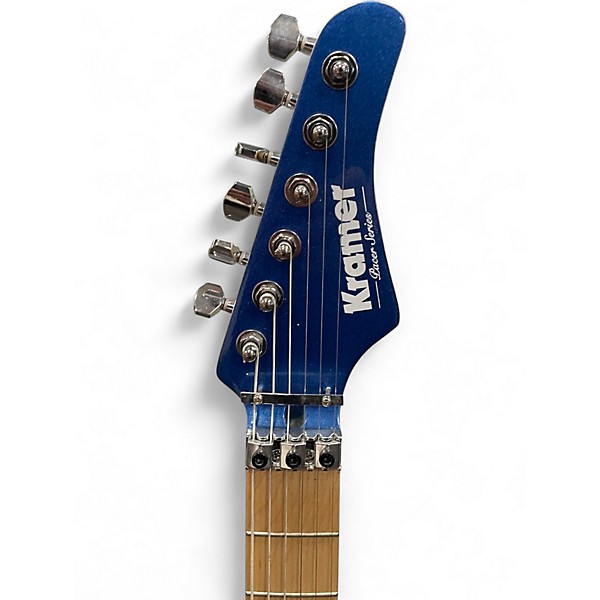 Used Kramer LACER SERIES Blue Solid Body Electric Guitar