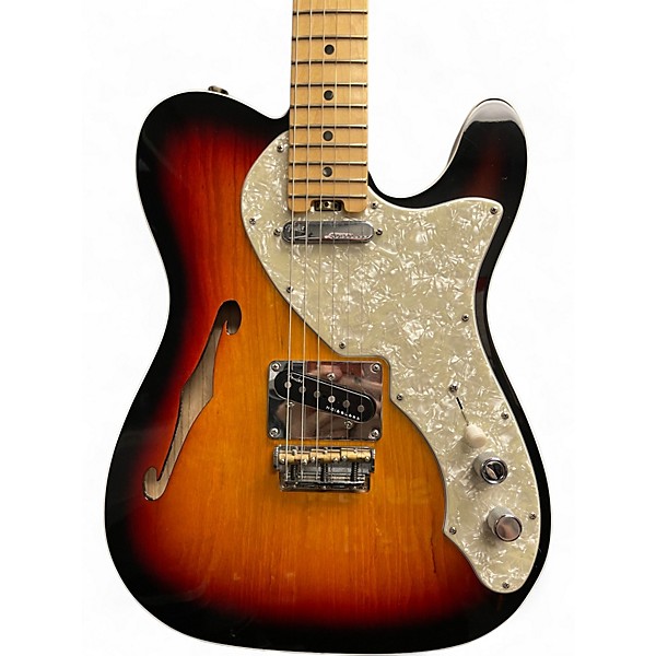 Used Fender American Elite Thinline Telecaster 3 Color Sunburst Hollow Body Electric Guitar