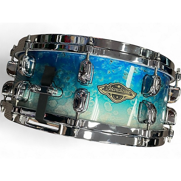 Used TAMA 5X14 STARCLASSIC WALNUT BIRCH SNARE MOLTEN BLUE ICE FADE Drum