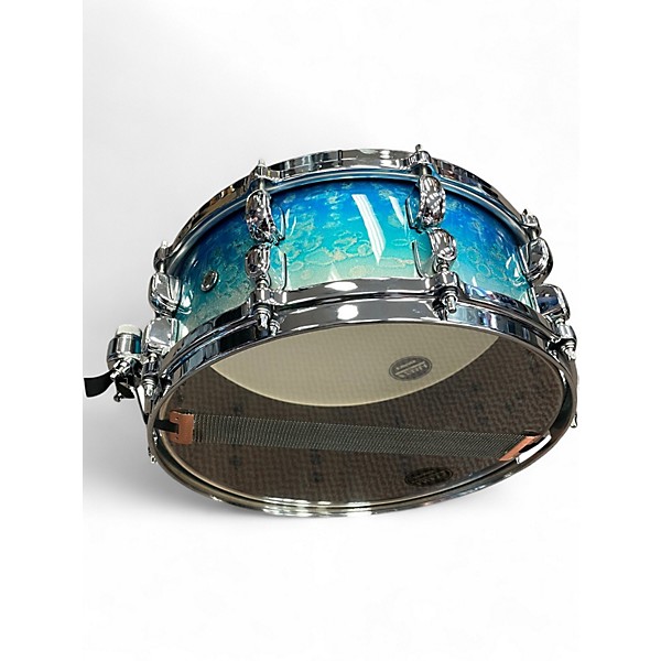 Used TAMA 5X14 STARCLASSIC WALNUT BIRCH SNARE MOLTEN BLUE ICE FADE Drum
