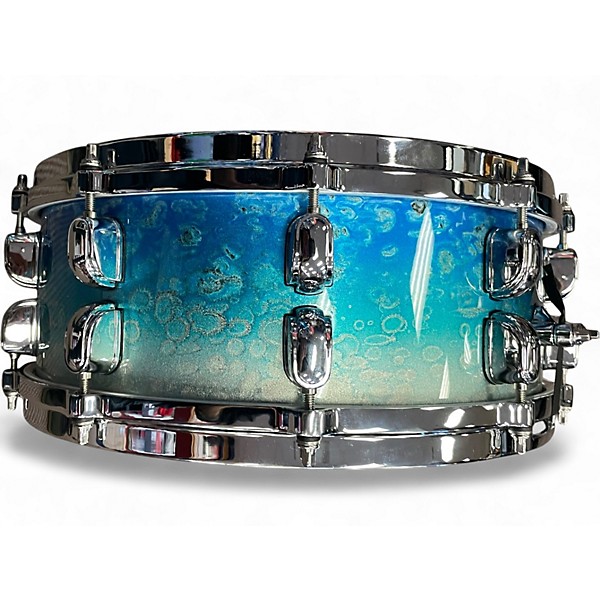 Used TAMA 5X14 STARCLASSIC WALNUT BIRCH SNARE MOLTEN BLUE ICE FADE Drum