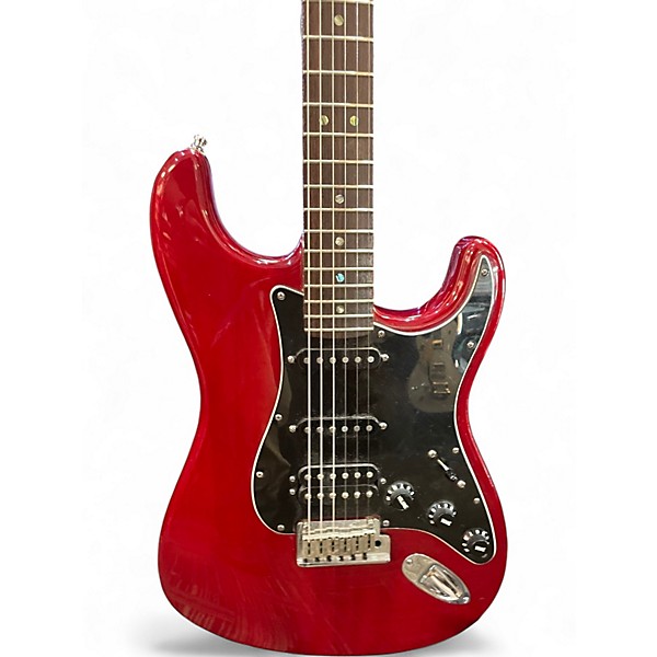 Used Fender American Deluxe Stratocaster HSS Candy Apple Red Solid Body Electric Guitar