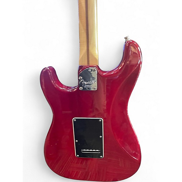 Used Fender American Deluxe Stratocaster HSS Candy Apple Red Solid Body Electric Guitar