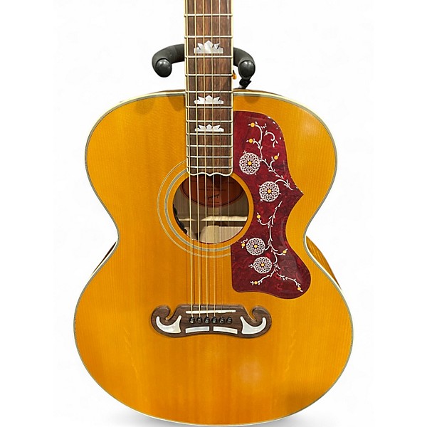 Used Epiphone J-200 Natural Acoustic Electric Guitar