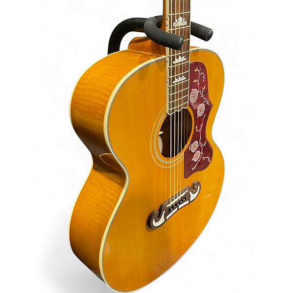 Used Epiphone J-200 Natural Acoustic Electric Guitar