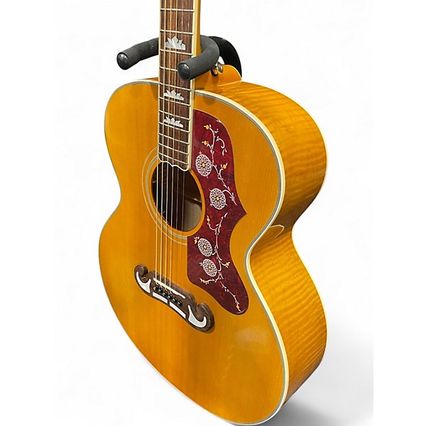 Used Epiphone J-200 Natural Acoustic Electric Guitar