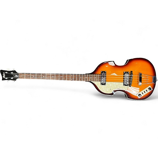 Used Hofner Hi Series B Bass 2 Tone Sunburst Electric Bass Guitar