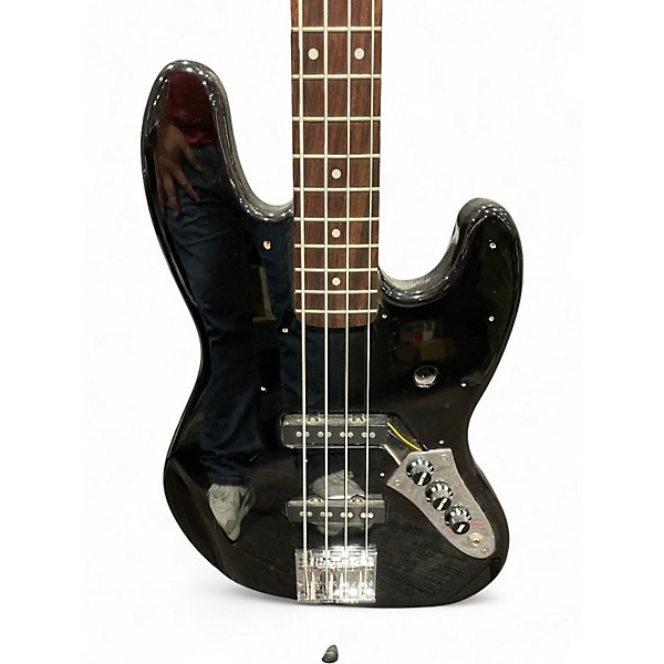 Used Squier Affinity Jazz Bass Black Electric Bass Guitar