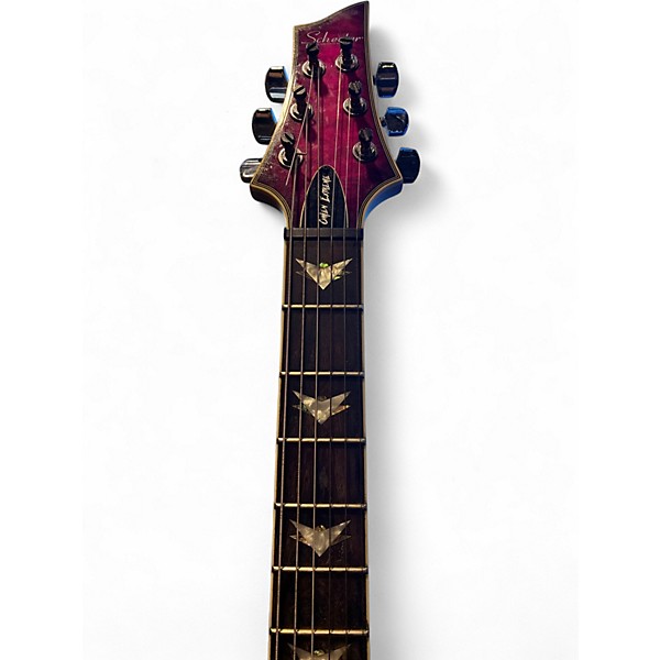 Used Schecter Guitar Research Omen Extreme 6 Trans Purple Solid Body Electric Guitar