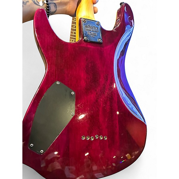 Used Schecter Guitar Research Omen Extreme 6 Trans Purple Solid Body Electric Guitar