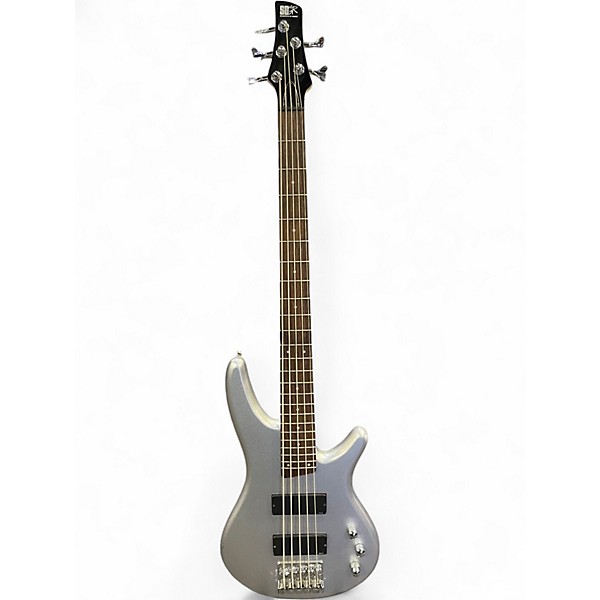 Used Ibanez SR305 5 String Silver Electric Bass Guitar