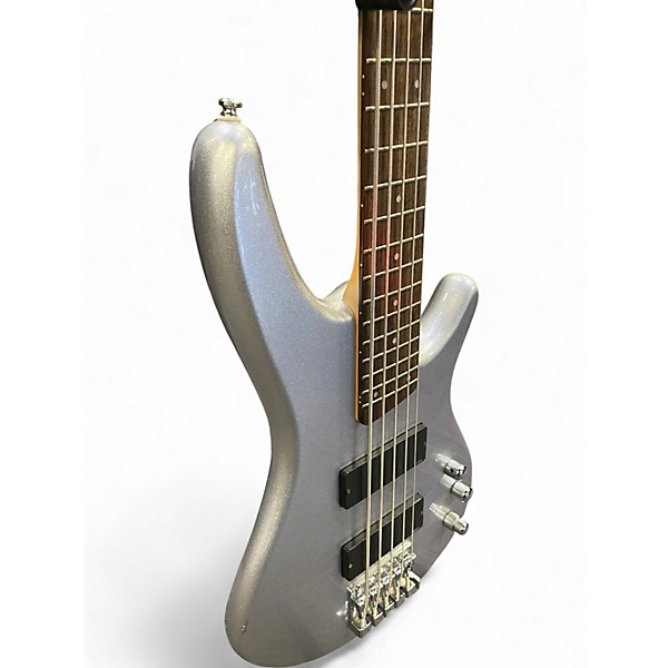 Used Ibanez SR305 5 String Silver Electric Bass Guitar
