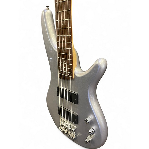 Used Ibanez SR305 5 String Silver Electric Bass Guitar