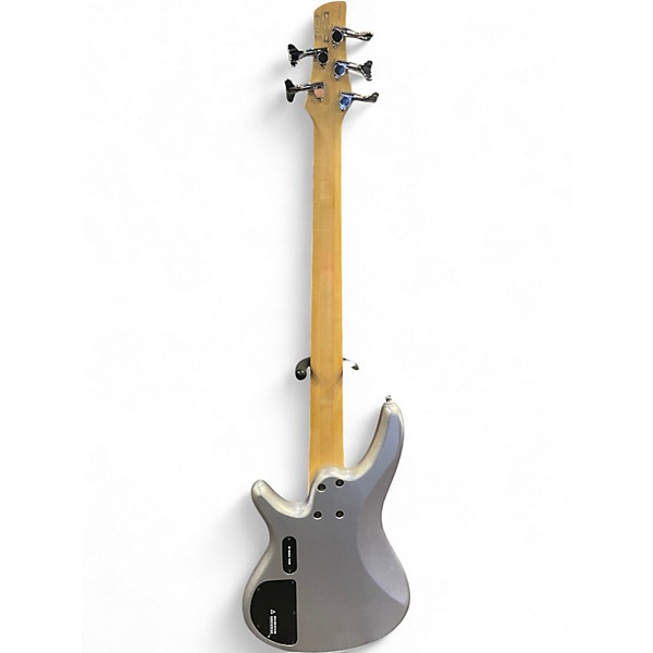 Used Ibanez SR305 5 String Silver Electric Bass Guitar
