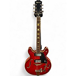 Vintage 1970s Epiphone EA250 TREM Trans Red Hollow Body Electric Guitar